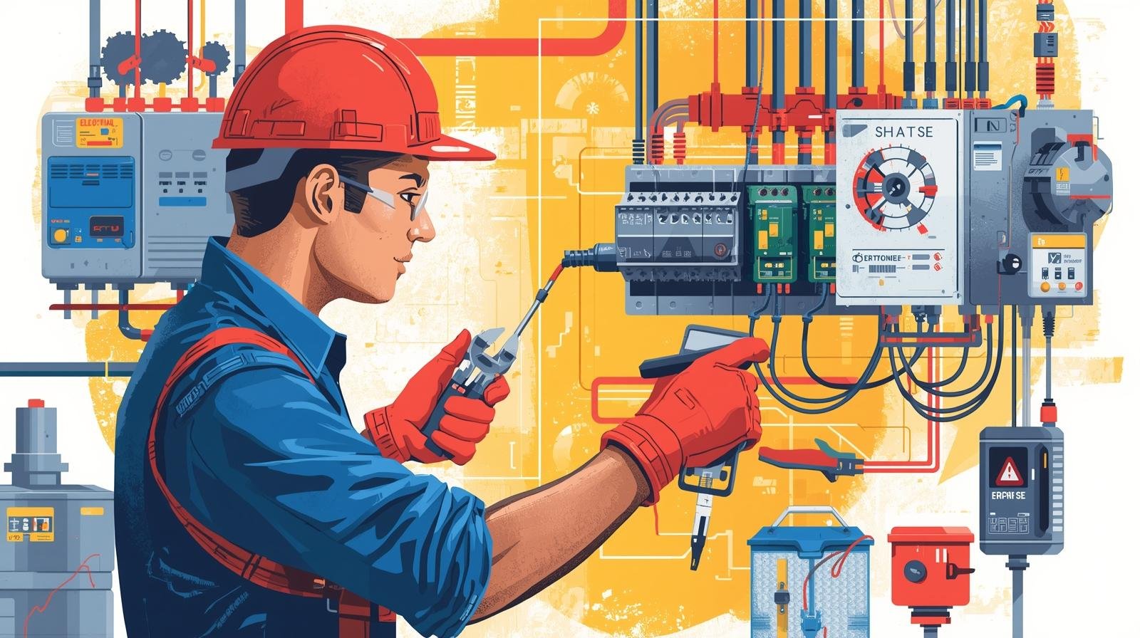 Electrician Technician Service illustration